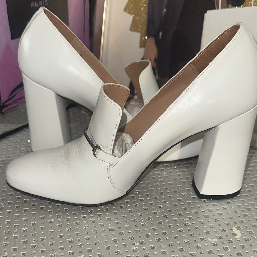 Lewit White Leather Loafers - Picture 5 of 10
